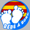 bébé à bord Catalan - 15cm - Sticker/autocollant