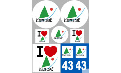 Département 43 la Haute Loire (8 autocollants variés) - Sticker/auto