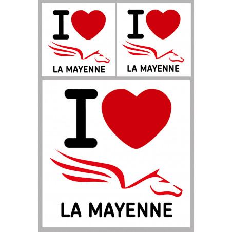 Département 53 la Mayenne (1fois 10cm / 2 fois 5cm) - Sticker/autocol