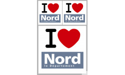 Département 59 le Nord (1fois 10cm / 2 fois 5cm) - Sticker/autocollan