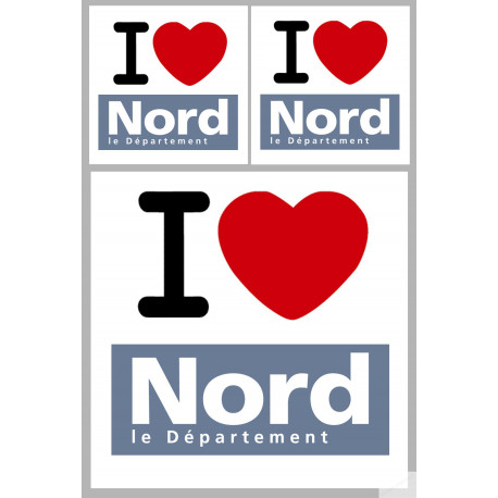 Département 59 le Nord (1fois 10cm / 2 fois 5cm) - Sticker/autocollan
