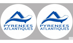 Département 64 les Pyrénées Atlantique (2 fois 10cm) - Sticker/auto