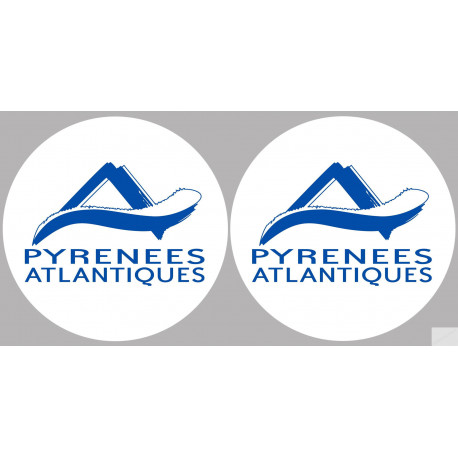 Département 64 les Pyrénées Atlantique (2 fois 10cm) - Sticker/auto