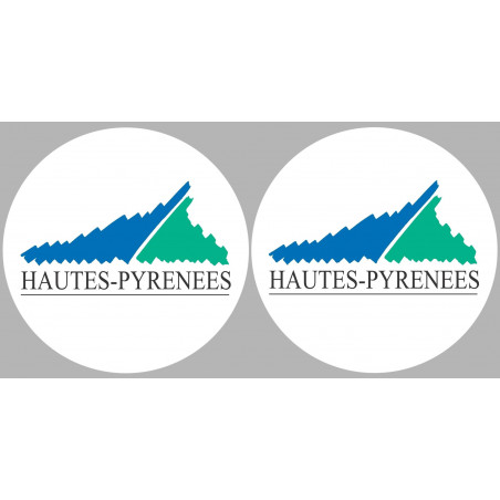 Département 65 les Hautes-Pyrénées (2 fois 10cm) - Sticker/autocoll