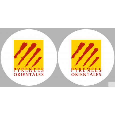Département 66 les Pyrénées Orientales (2 fois 10cm) - Sticker/auto