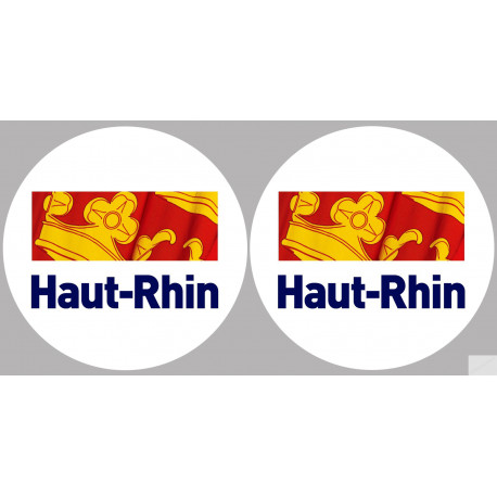 Département 68 le Haut-Rhin (2 fois 10cm) - Sticker/autocollant