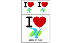Département 71 la Saône et Loire (1fois 10cm 2fois 5cm) - Sticker/au