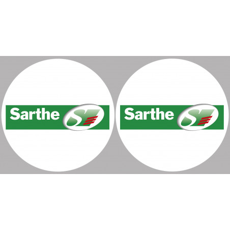 Département 72 la Sarthe (2 fois 10cm) - Sticker/autocollant