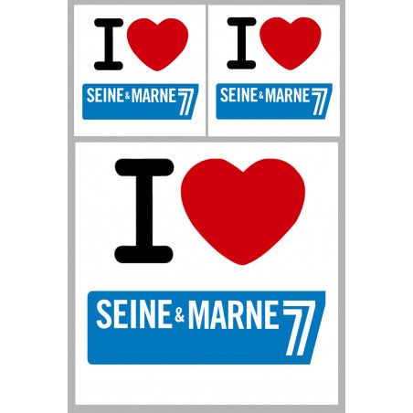 Département 77 la Seine et Marne (1fois 10cm 2fois 5cm) - Sticker/aut