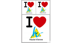 Département 87 la Haute-Vienne (1fois 10cm 2fois 5cm) - Sticker/autoc