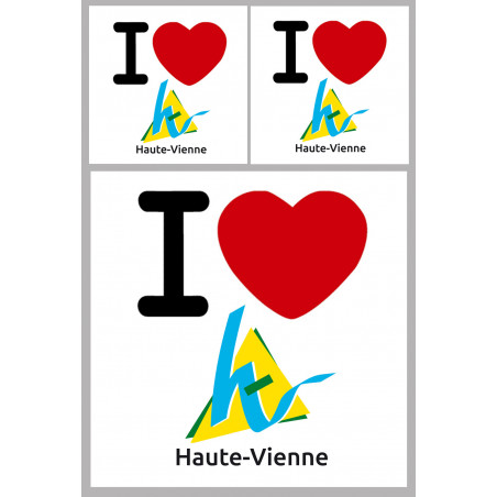 Département 87 la Haute-Vienne (1fois 10cm 2fois 5cm) - Sticker/autoc