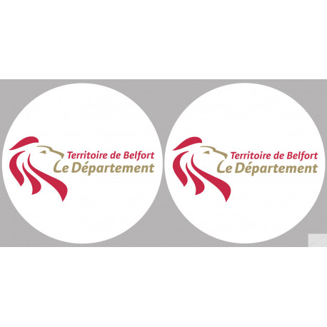 Département 90 Territoire de Belfort (2 fois 10cm) - Sticker/autocoll