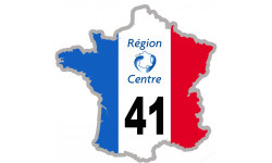 FRANCE 41 région Centre (15x15cm) - Sticker/autocollant