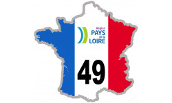 FRANCE 49 région Les Pays de la Loire (15x15cm) - Sticker/autocollant