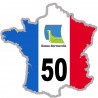 FRANCE 50 région Basse-Normandie (15x15cm) - Sticker/autocollant