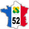 FRANCE 52 Région Champagne Ardenne (5x5cm) - Sticker/autocollant