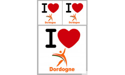 Département 24 Dordogne (1 fois 10cm et 2 fois 5cm) - Sticker/autocol