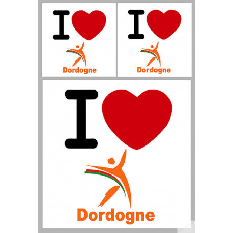 Département 24 Dordogne (1 fois 10cm et 2 fois 5cm) - Sticker/autocol
