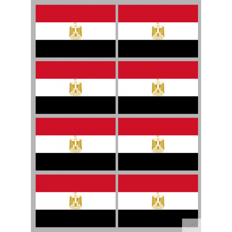 Drapeau Egypte (8 stickers 9.5x6.3cm) - Sticker/autocollant Drapeau Egypte (8 stickers 9.5x6.3cm) - Sticker/autocollant
