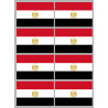 Drapeau Egypte (8 stickers 9.5x6.3cm) - Sticker/autocollant