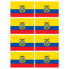 Drapeau Équateur (8 stickers 9.5x6.3cm) - Sticker/autocollant
