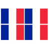 Drapeau France - 4 fois 9.5x6.3 cm - Sticker/autocollant