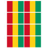 Drapeau Guinée (8 stickers 9.5x6.3cm) - Sticker/autocollant
