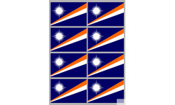Drapeau îles Marshall - (8 stickers 9.5x6.3cm) - Sticker/autocollant