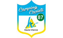 blason camping cariste Haute Vienne 87 - 15x11.2cm - Sticker/autocolla