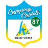 blason camping cariste Haute Vienne 87 - 15x11.2cm - Sticker/autocolla