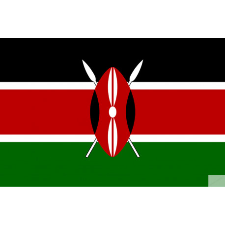 Drapeau Kenya (5x3.3cm) - Sticker/autocollant Drapeau Kenya (5x3.3cm) - Sticker/autocollant