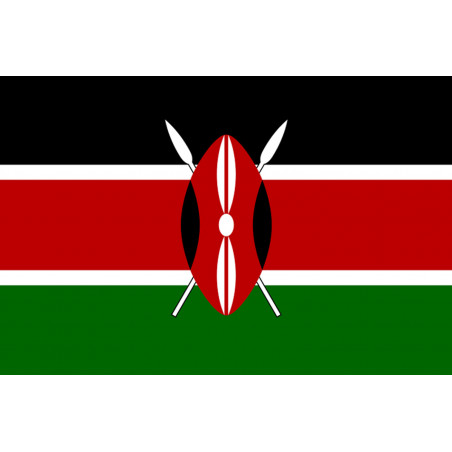 Drapeau Kenya (5x3.3cm) - Sticker/autocollant