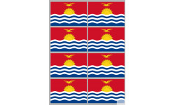 Drapeau Kiribati (8 fois 9.5x6.3cm) - Sticker/autocollant
