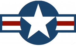 drapeau aviation USA - 10x5,5cm - Sticker/autocollant