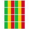 Drapeau Mali (8 fois 9.5x6.3cm) - Sticker/autocollant