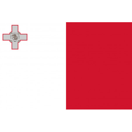 Drapeau Malte (5x3.3cm) - Sticker/autocollant