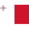 Drapeau Malte (5x3.3cm) - Sticker/autocollant
