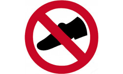 Chaussures interdites - 15cm - Sticker/autocollant