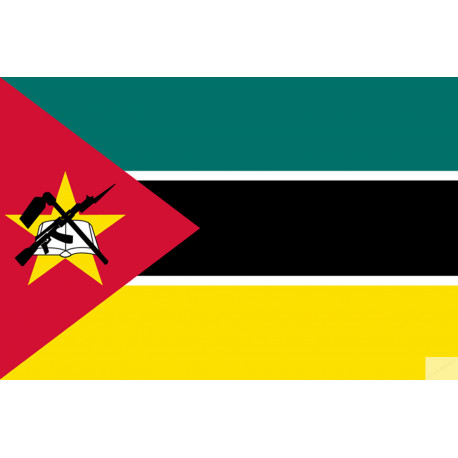 Drapeau Mozambique (5x3.3cm) - Sticker/autocollant Drapeau Mozambique (5x3.3cm) - Sticker/autocollant