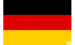 drapeau officiel Allemand - 20x13.2cm - Sticker/autocollant