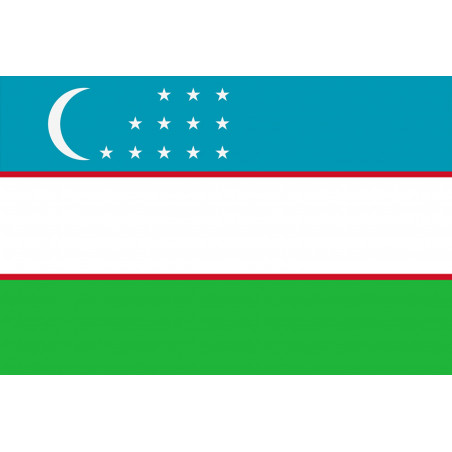 Drapeau Ouzbékistan (15x10cm) - Sticker/autocollant