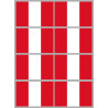 Drapeau Pérou (8 fois 9.5x6.3cm) - Sticker/autocollant