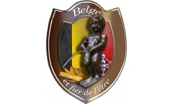 Belge et fier de l'être (5x4cm) - sticker/autocollant