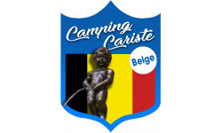 Camping cariste Belge (10x7.5cm) - sticker/autocollant