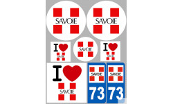 Département 73 la Savoie (8 autocollants variés) - Sticker/autocolla