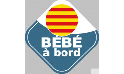 Bébé à bord catalan - 10cm - Sticker/autocollant