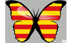 Effet papillon Catalan (15x10.5cm) - Sticker/autocollant