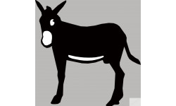 Silhouette âne Catalan (20x20cm) - Sticker/autocollant
