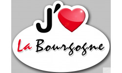 j'aime la Bourgogne (15x11cm) - Sticker/autocollant