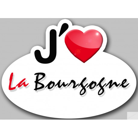 j'aime la Bourgogne (15x11cm) - Sticker/autocollant j'aime la Bourgogne (15x11cm) - Sticker/autocollant
